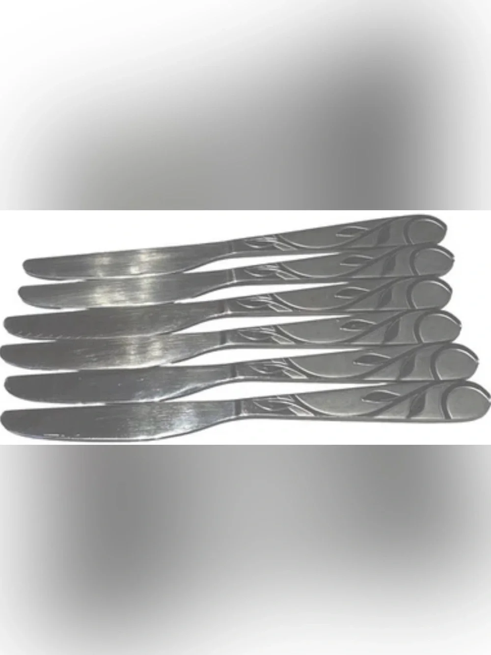 Cambridge Zehira Frost 18/0 Stainless Dinner Knives Set 6 Replacement Flatware